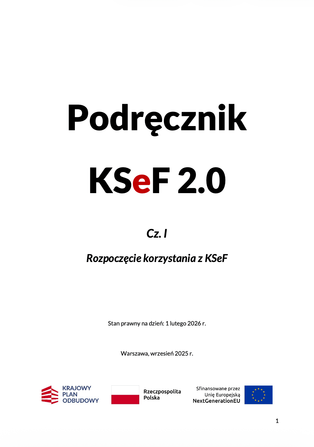 Podręcznik KSeF 2.0 — oficjalna dokumentacja Ministerstwa Finansów
